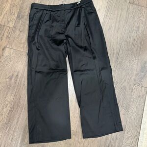 Abercrombie & Fitch Black Wide Leg Dress Pants 34x18 NWT